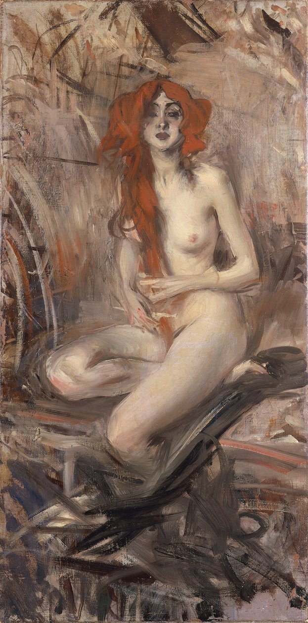 意大利，年轻的裸体（绘画） 作者 乔凡尼·博尔迪尼（Giovanni Boldini）