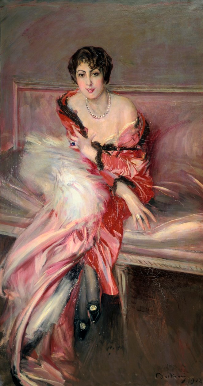 朱莉亚德夫人的红色，1912年 作者 乔凡尼·博尔迪尼（Giovanni Boldini）