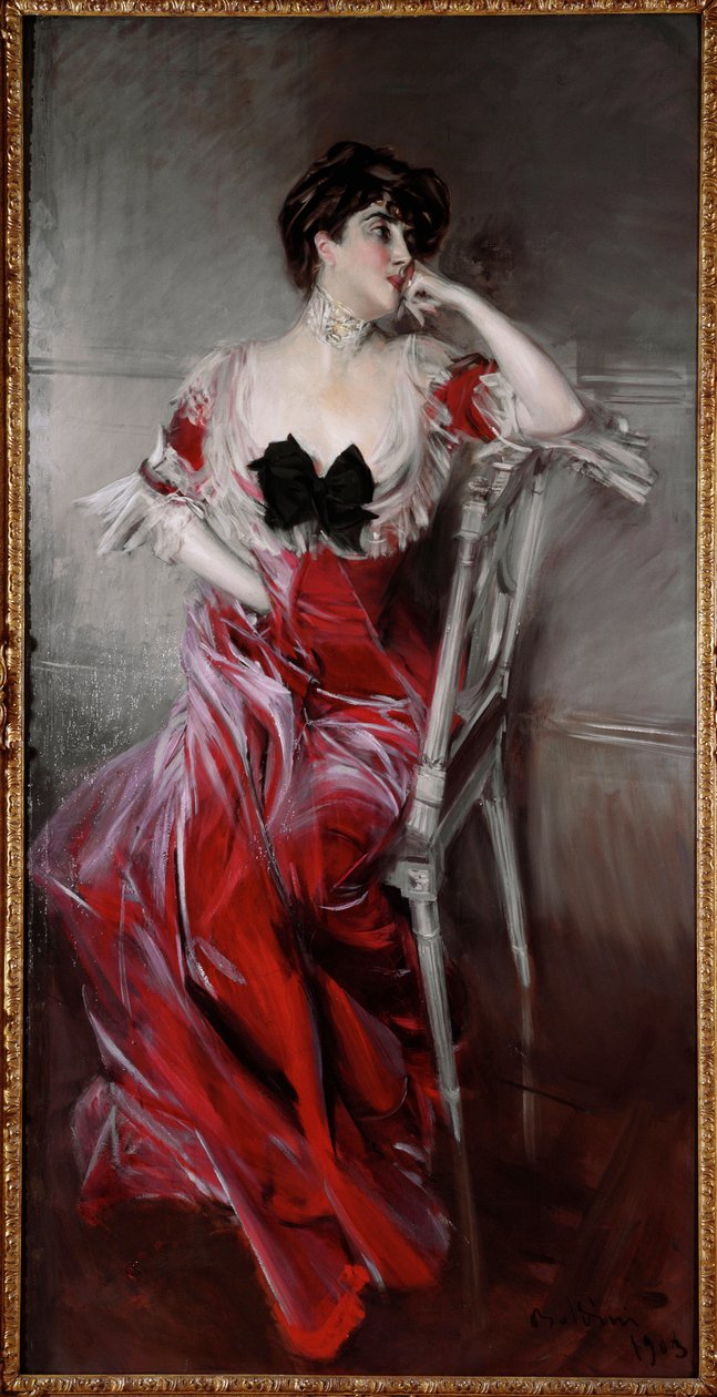 乔瓦尼·博尔迪尼 (Giovanni Boldini) 的贝尔小姐 (1842-1931) 绘画 作者 乔凡尼·博尔迪尼（Giovanni Boldini）