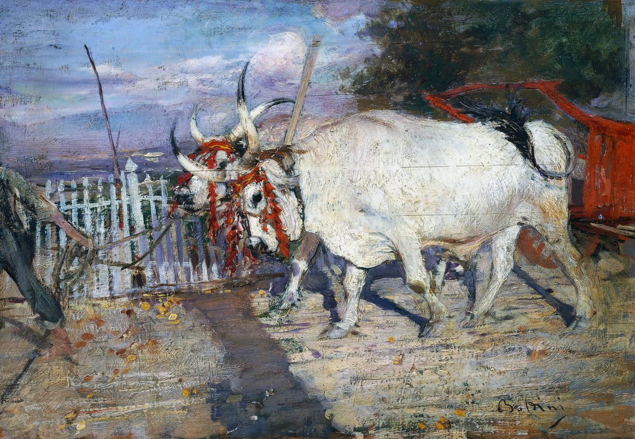 牛车 作者 乔凡尼·博尔迪尼（Giovanni Boldini）
