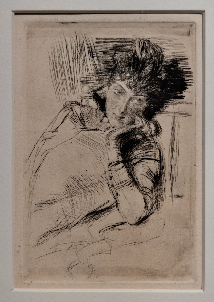 沉思的女人 作者 乔凡尼·博尔迪尼（Giovanni Boldini）
