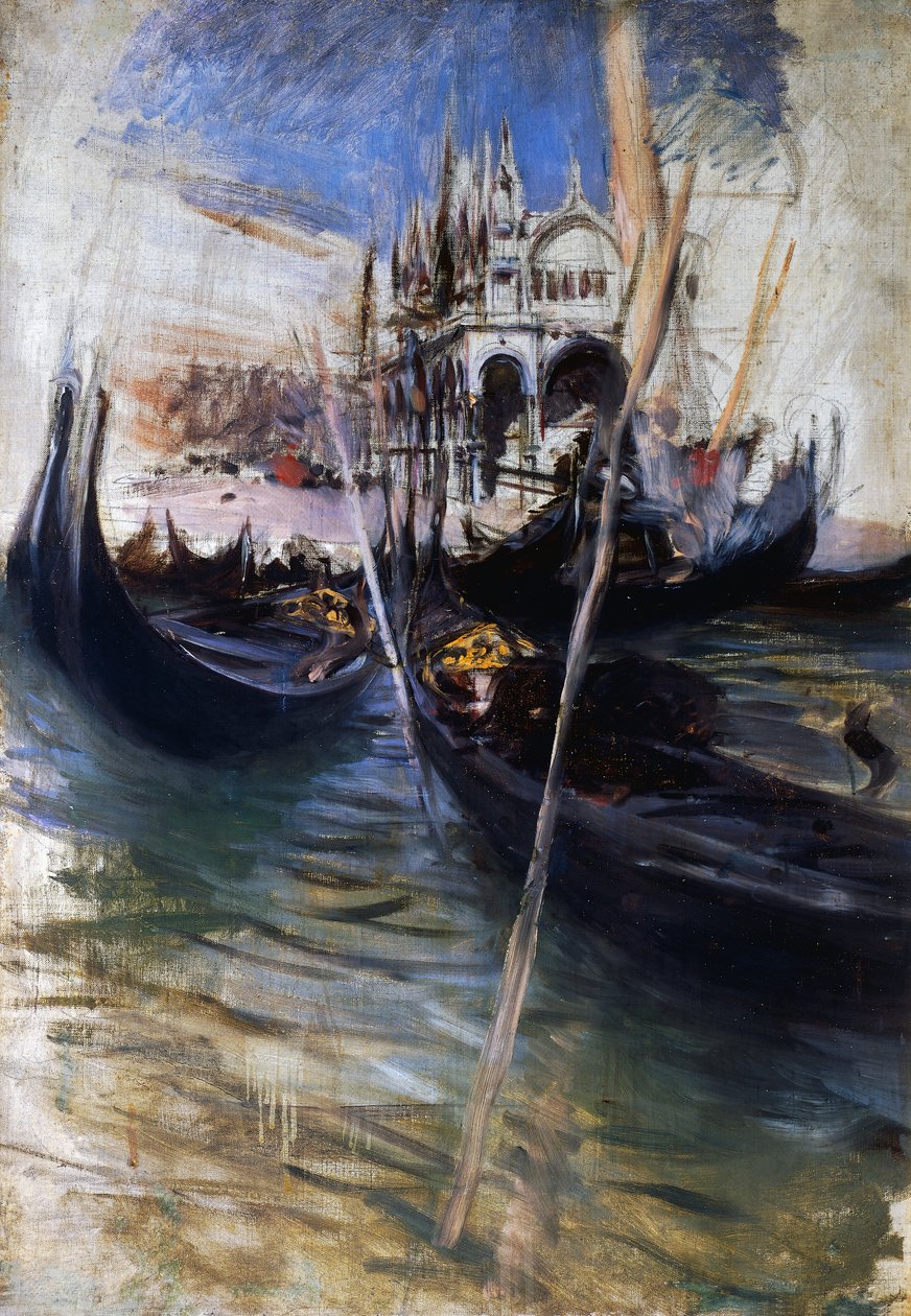 威尼斯码头和圣马可 作者 乔凡尼·博尔迪尼（Giovanni Boldini）