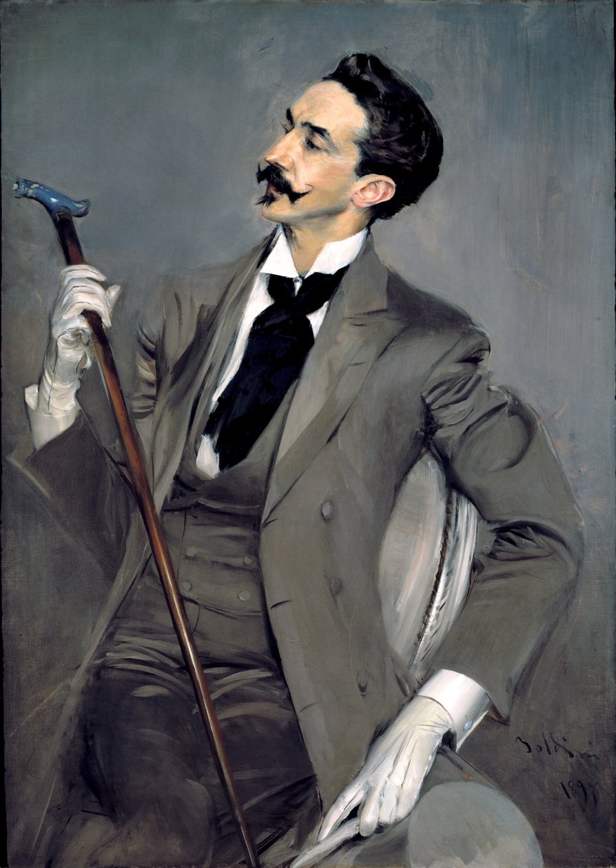罗伯特·德·蒙特斯奎欧伯爵的肖像 作者 乔凡尼·博尔迪尼（Giovanni Boldini）