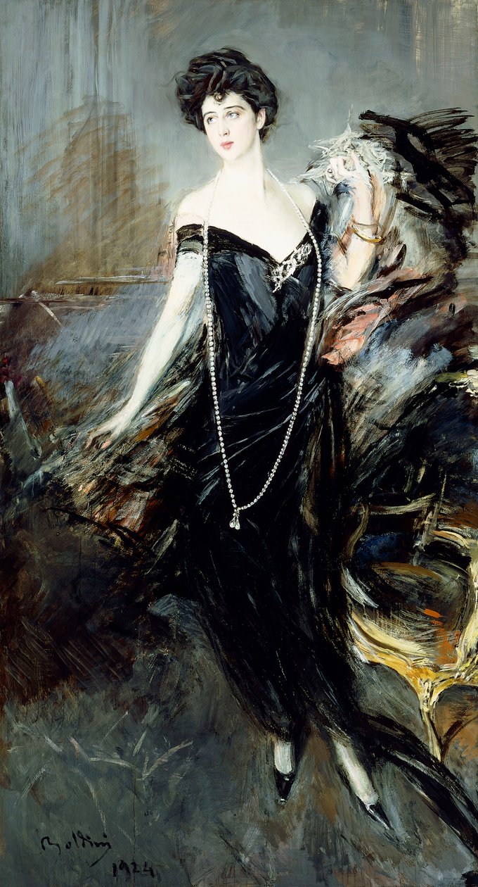 唐娜·弗朗卡·弗洛里奥的肖像，1924年 作者 乔凡尼·博尔迪尼（Giovanni Boldini）