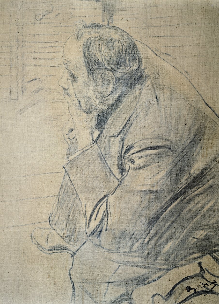 埃德加-德加的肖像，乔瓦尼-波尔迪尼（1842-1931） 炭笔画，605x46厘米，约1885年 作者 乔凡尼·博尔迪尼（Giovanni Boldini）