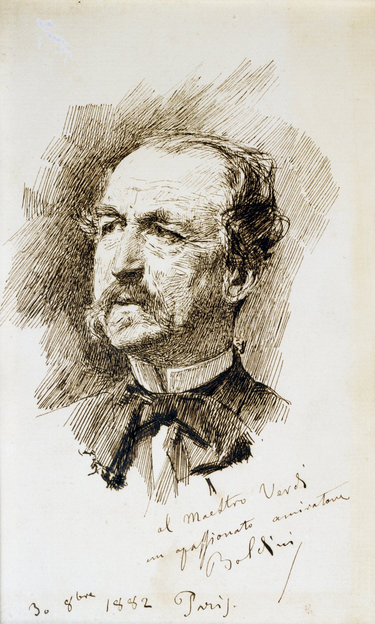 伊曼纽尔·穆齐奥 (Zibello) 的肖像 作者 乔凡尼·博尔迪尼（Giovanni Boldini）