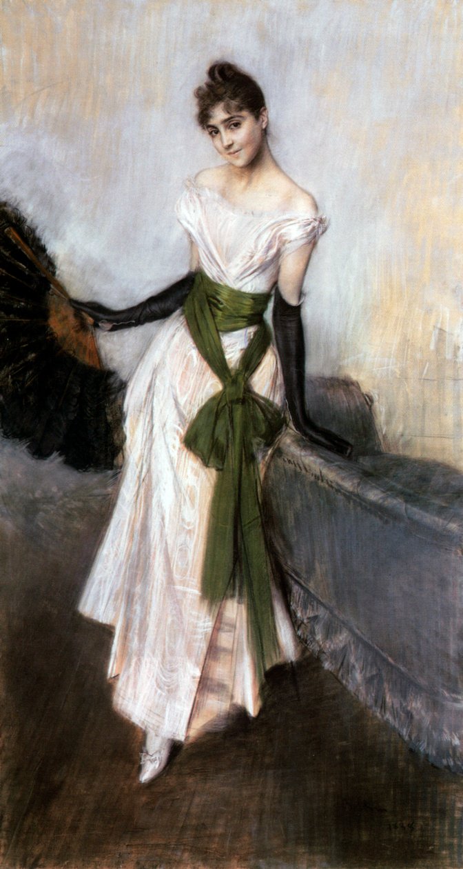 Emiliana Concha de Ossa的肖像，1888年。 作者 乔凡尼·博尔迪尼（Giovanni Boldini）