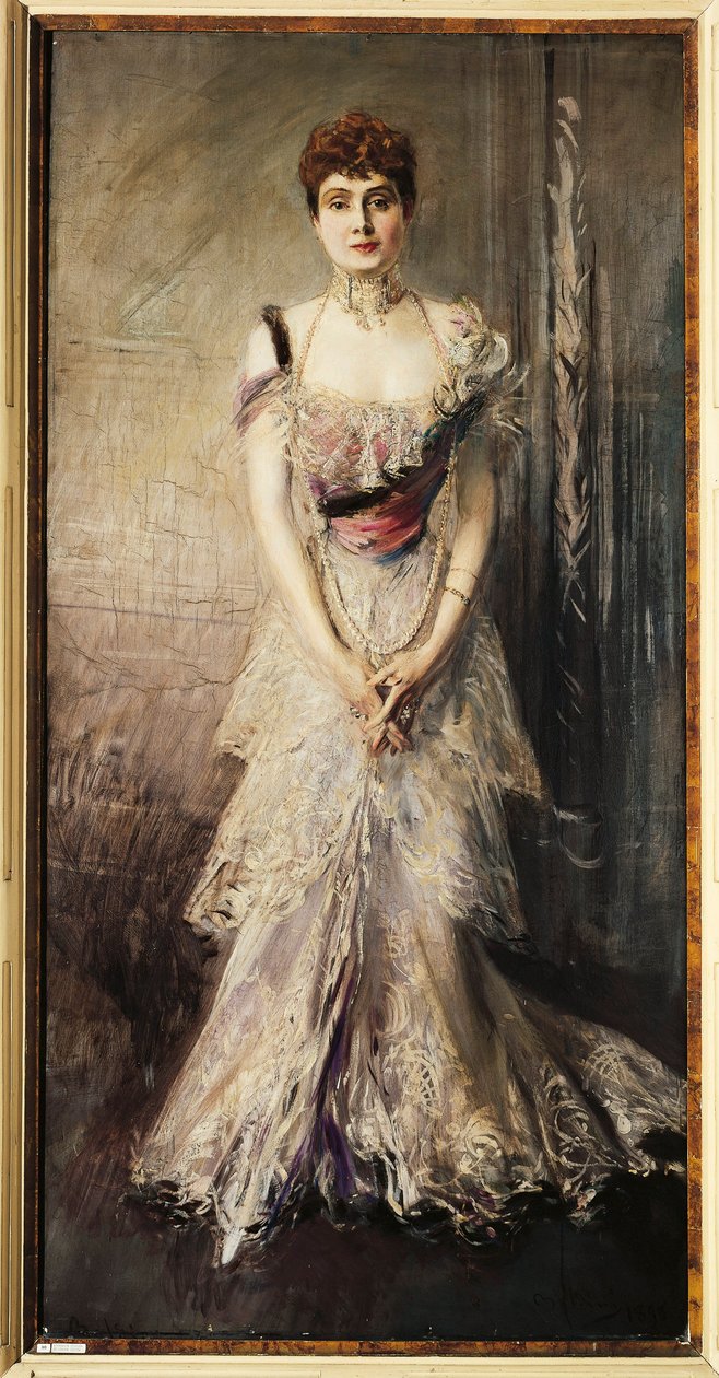 西班牙欧拉利亚女皇（1864-1958）的肖像，约1898年 作者 乔凡尼·博尔迪尼（Giovanni Boldini）