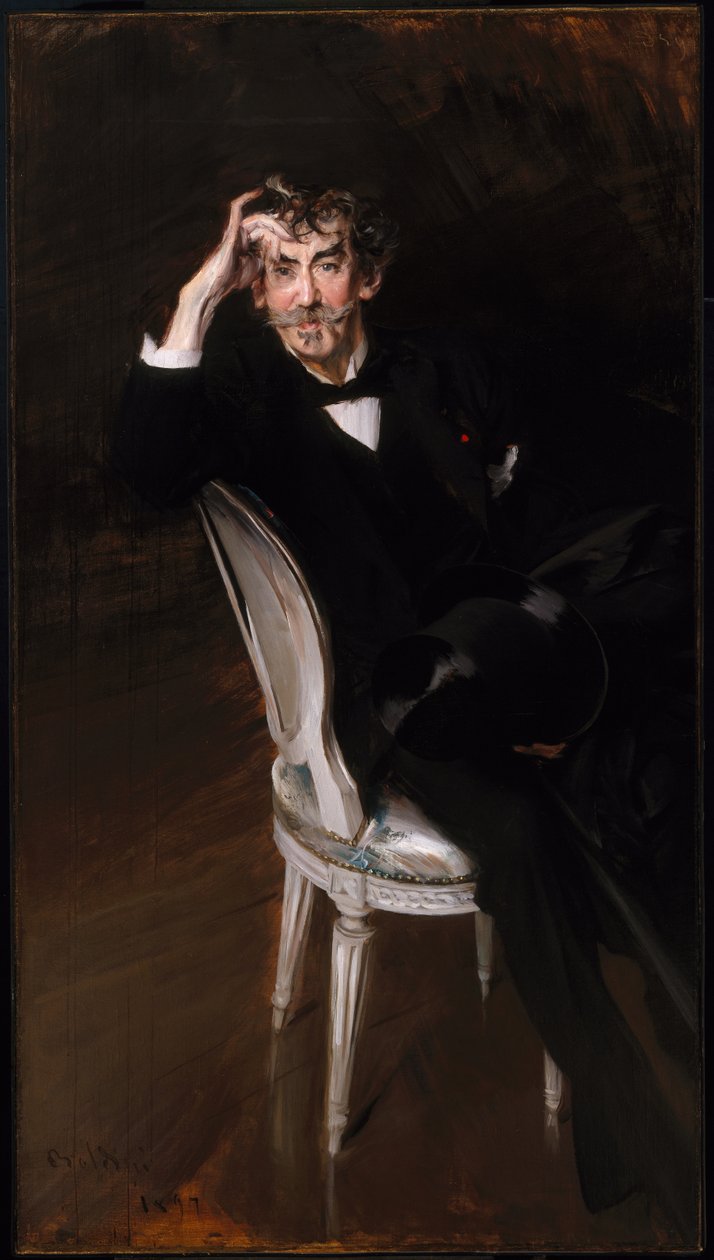 James Abbott McNeil Whistler（1834-1903）1897年的肖像 作者 乔凡尼·博尔迪尼（Giovanni Boldini）
