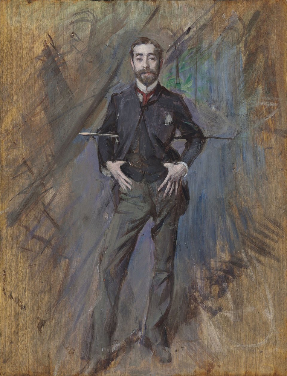 约翰·辛格·萨金特（John Singer Sargent）肖像，1890年。 作者 乔凡尼·博尔迪尼（Giovanni Boldini）