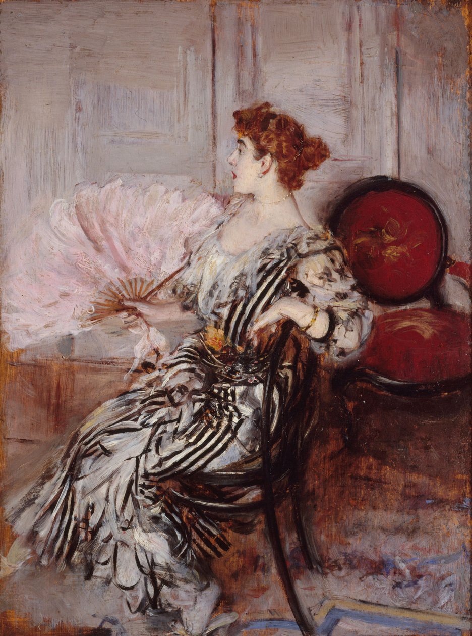 托雷夫人肖像，约 1900 年（布面油画） 作者 乔凡尼·博尔迪尼（Giovanni Boldini）
