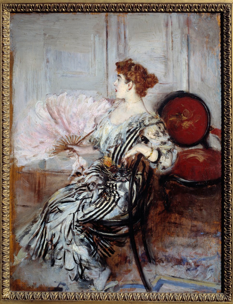 歌剧托里夫人的画像。 Giovanni Boldini绘画 作者 乔凡尼·博尔迪尼（Giovanni Boldini）