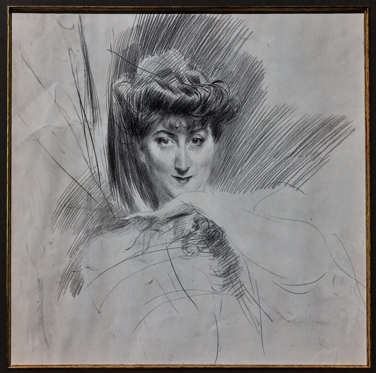 面纱-皮卡尔夫人肖像 作者 乔凡尼·博尔迪尼（Giovanni Boldini）
