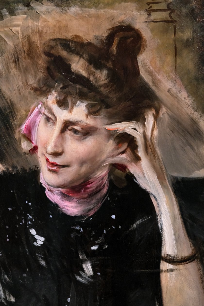 Veil Picard 夫人肖像》，细节 作者 乔凡尼·博尔迪尼（Giovanni Boldini）