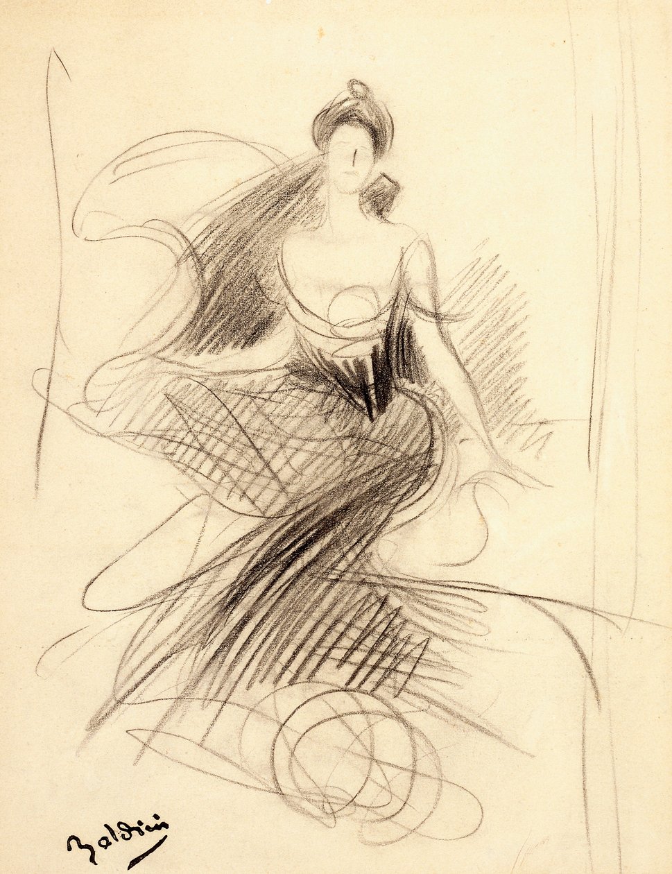 X夫人的画像， 作者 乔凡尼·博尔迪尼（Giovanni Boldini）