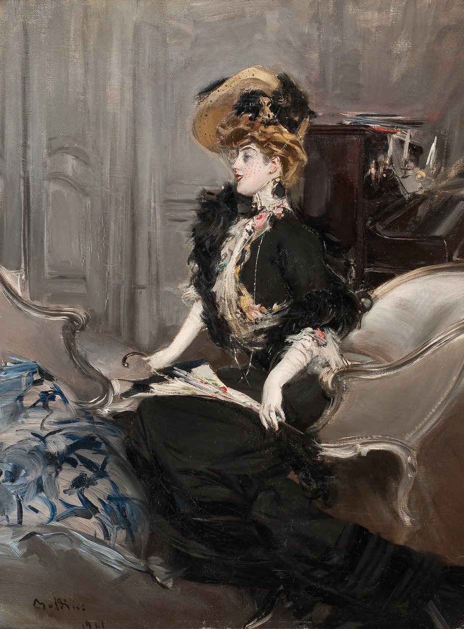 RL夫人肖像，1901年。 作者 乔凡尼·博尔迪尼（Giovanni Boldini）