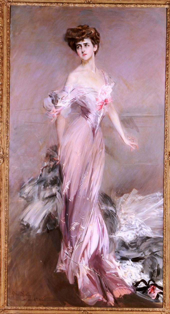 霍华德-约翰斯顿夫人肖像，1906年 作者 乔凡尼·博尔迪尼（Giovanni Boldini）