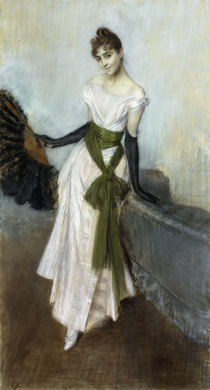 孔查·德·欧萨小姐肖像，1888年 作者 乔凡尼·博尔迪尼（Giovanni Boldini）