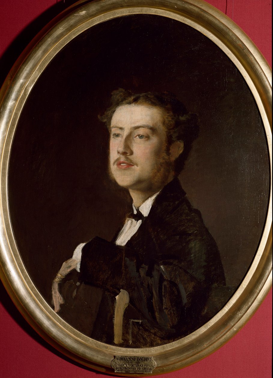 Marquis Giuliano Capranica del Grillo 的肖像，约 1870 年（绘画） 作者 乔凡尼·博尔迪尼（Giovanni Boldini）