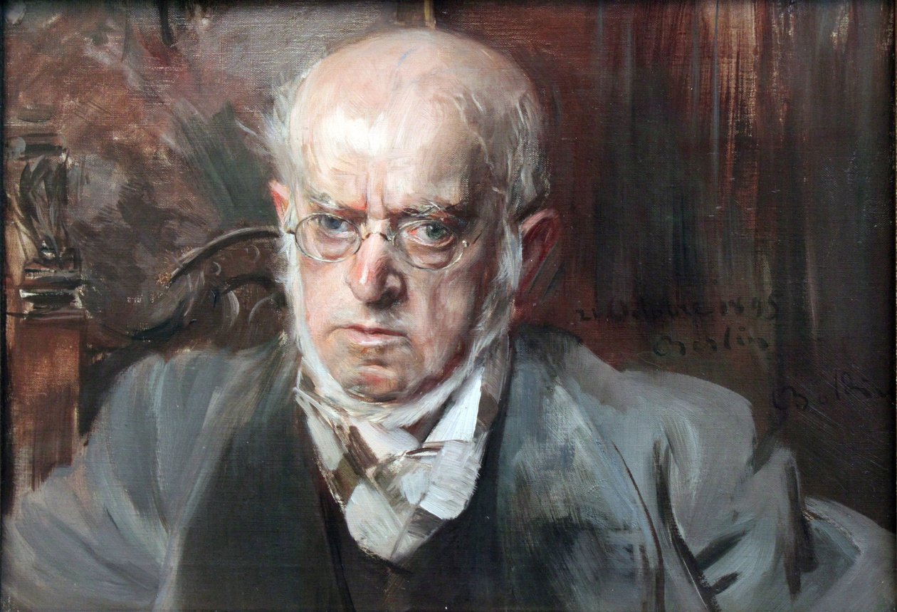 “”画家阿道夫·冯·门泽尔（1815-1905）的肖像“”乔瓦尼·博尔迪尼（1842-1931）1895年柏林国家博物馆 作者 乔凡尼·博尔迪尼（Giovanni Boldini）
