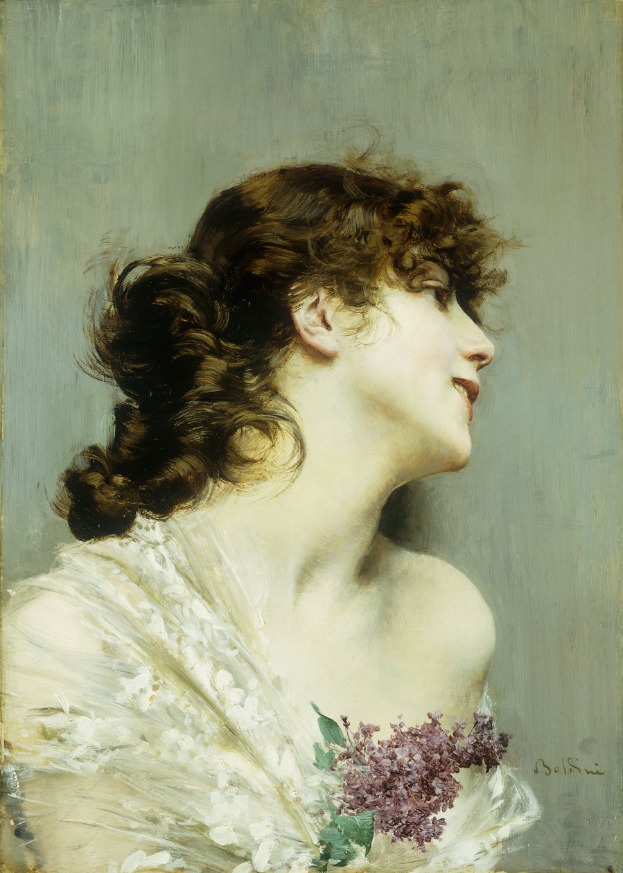 一位年轻女子的个人资料， 作者 乔凡尼·博尔迪尼（Giovanni Boldini）