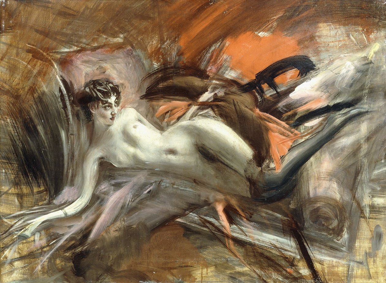 斜倚裸体 作者 乔凡尼·博尔迪尼（Giovanni Boldini）