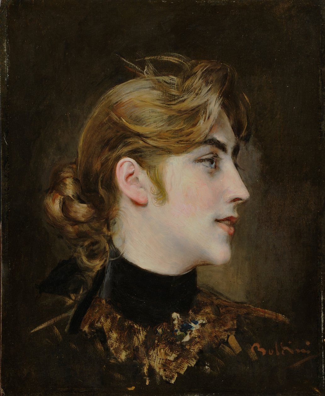 一位女士的肖像，约1904年。 作者 乔凡尼·博尔迪尼（Giovanni Boldini）