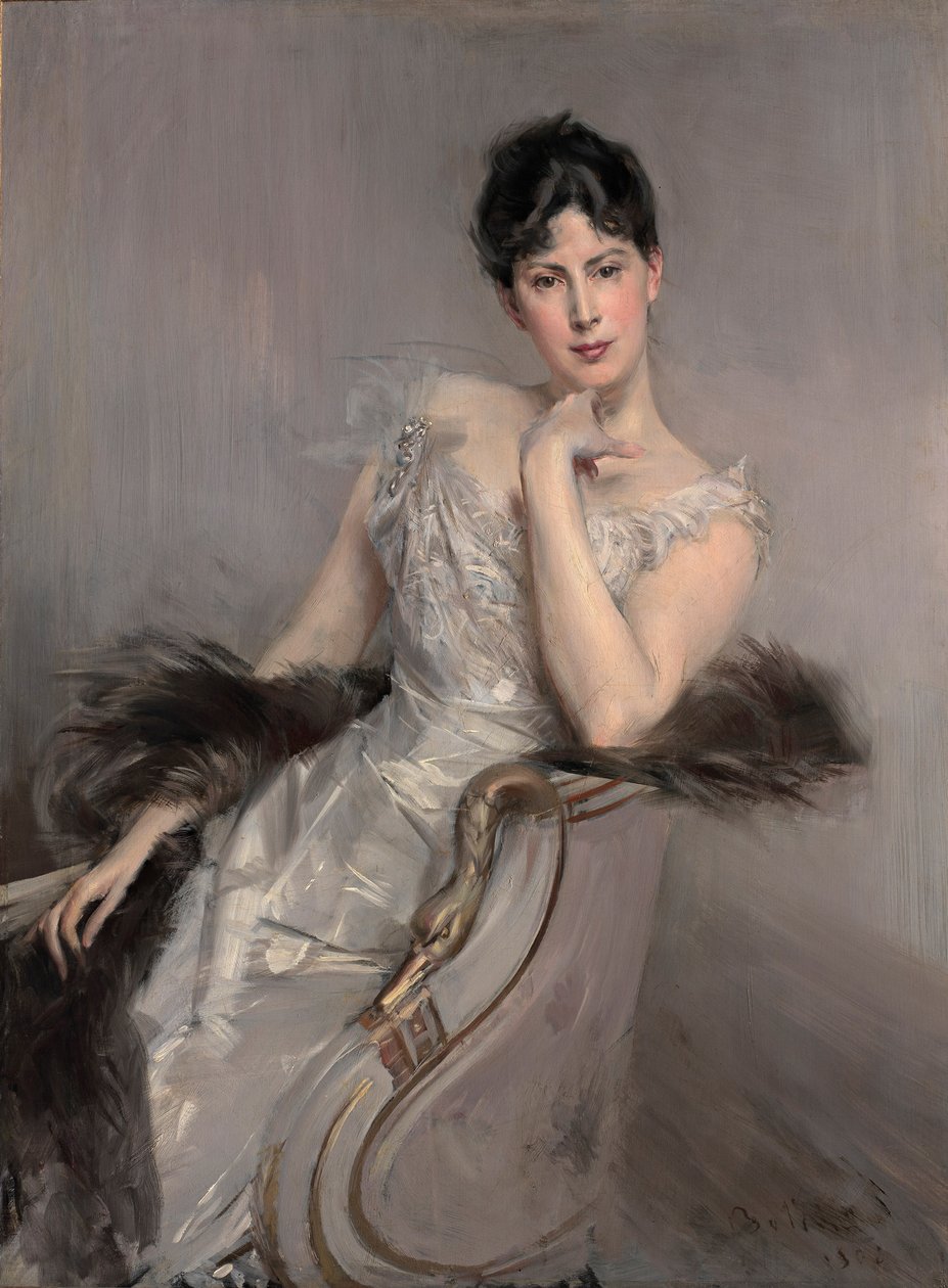 白衣女子白衣女子，1902年。 作者 乔凡尼·博尔迪尼（Giovanni Boldini）
