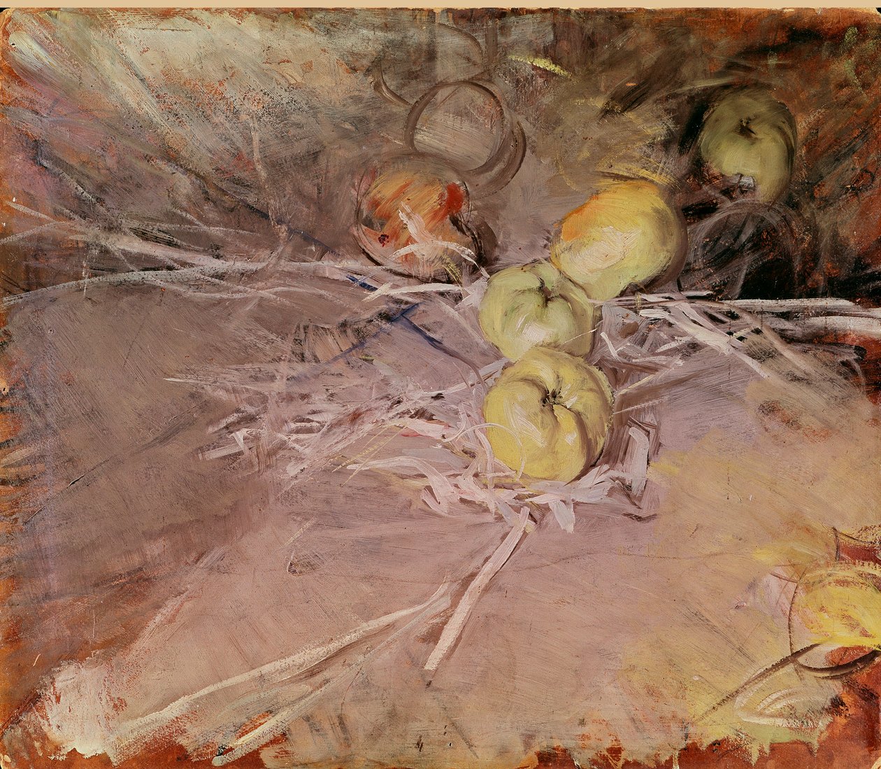 苹果卡尔维尔静物画乔凡尼·博尔迪尼（Giovanni Boldini） 作者 乔凡尼·博尔迪尼（Giovanni Boldini）