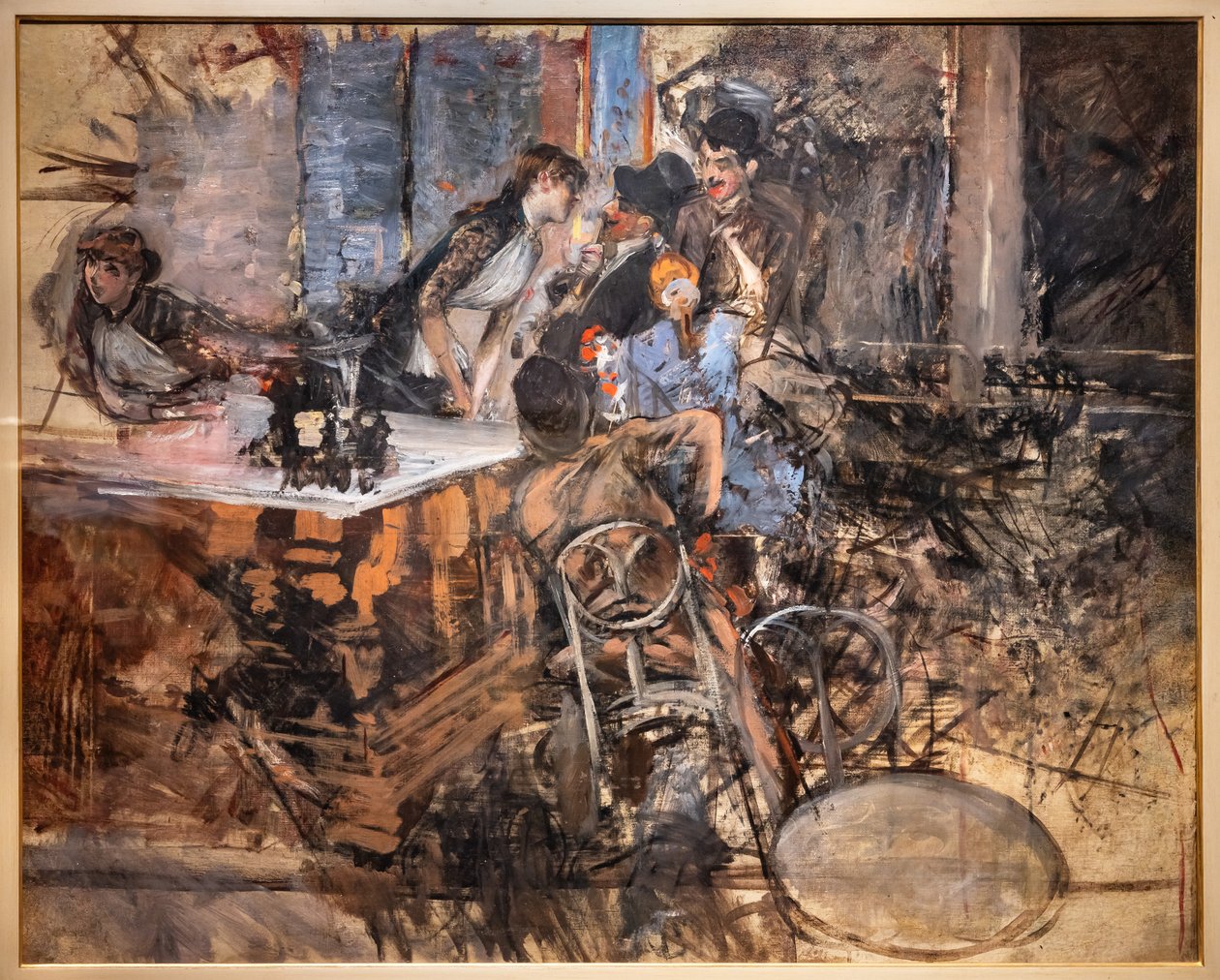 贝热尔剧院酒吧 作者 乔凡尼·博尔迪尼（Giovanni Boldini）