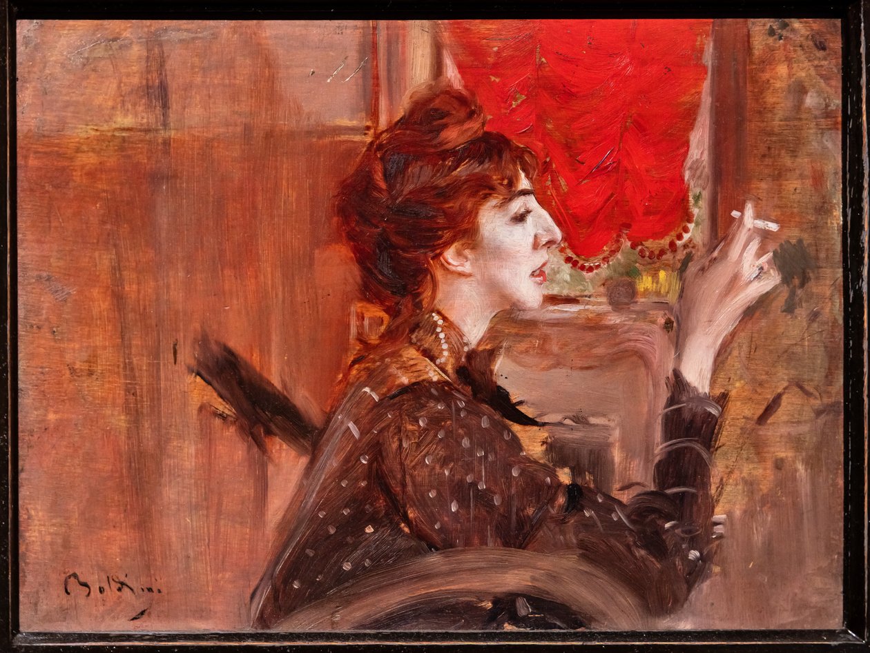 红幕 作者 乔凡尼·博尔迪尼（Giovanni Boldini）