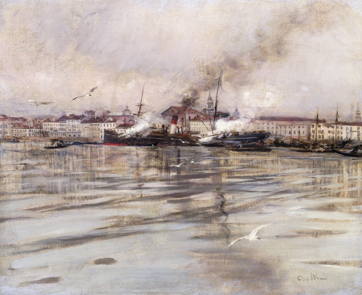 威尼斯风景；威尼斯风景，约1895年 作者 乔凡尼·博尔迪尼（Giovanni Boldini）