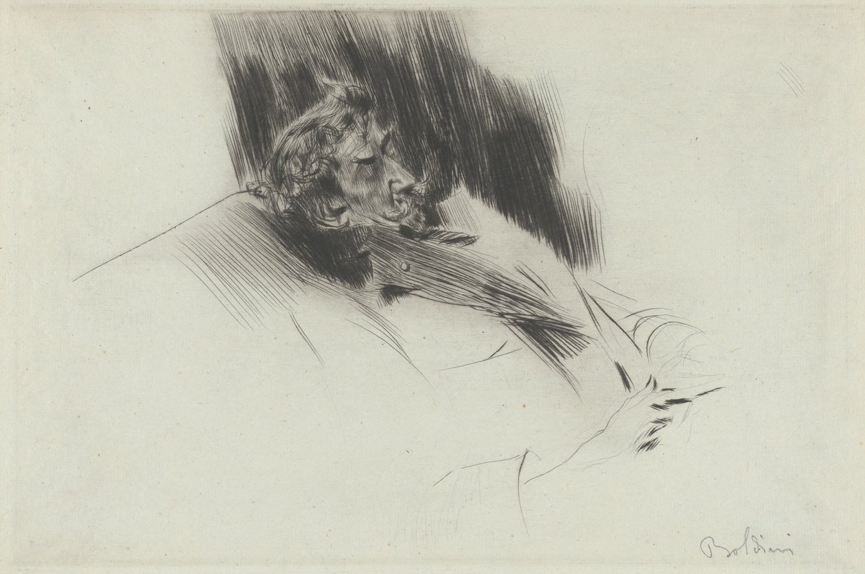 惠斯勒睡着了 作者 乔凡尼·博尔迪尼（Giovanni Boldini）