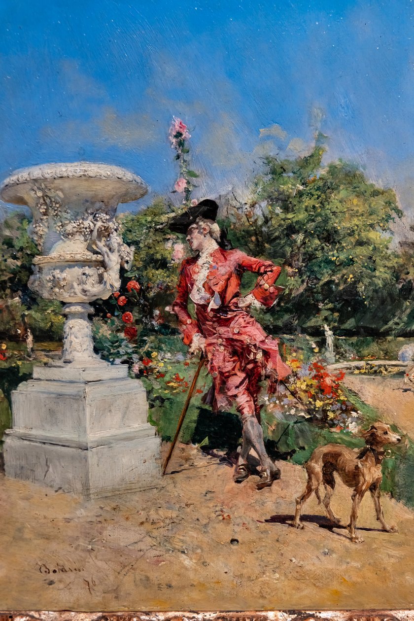 凡尔赛宫的年轻侯爵，细节 作者 乔凡尼·博尔迪尼（Giovanni Boldini）