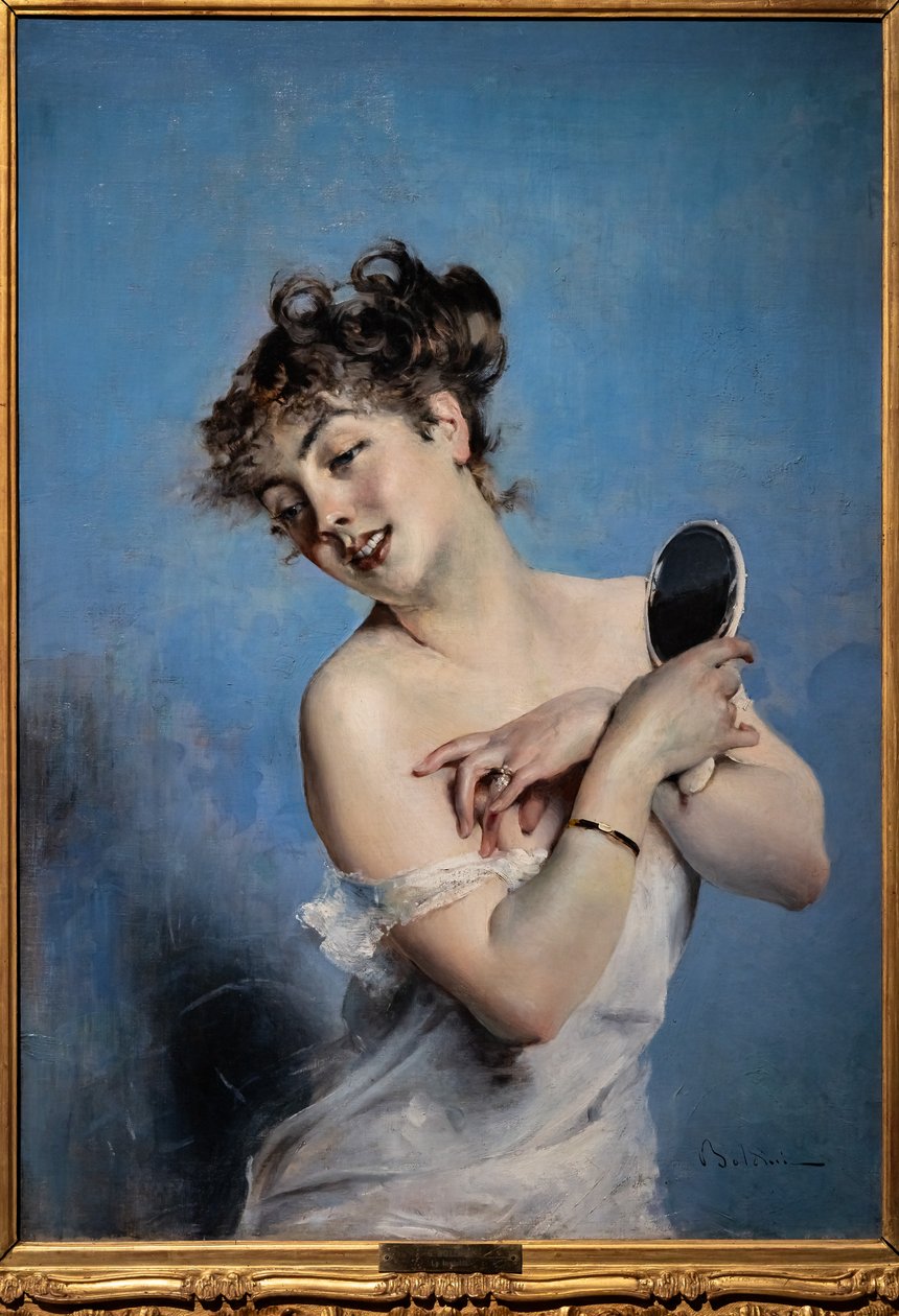 德沙比耶的年轻女子 作者 乔凡尼·博尔迪尼（Giovanni Boldini）