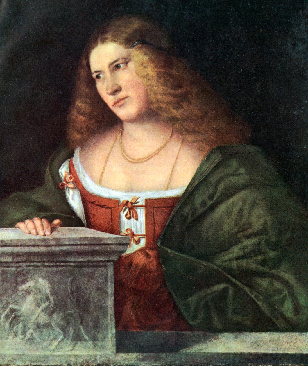 女人的画像，1485-1547，1930年。 作者 乔瓦尼·德·布西·卡里亚尼