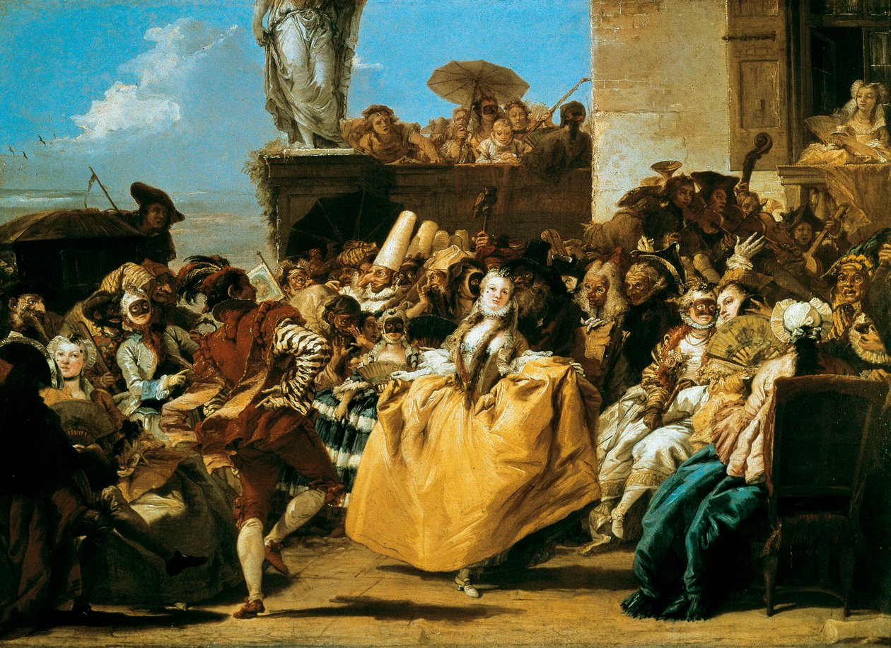 狂欢节或 Le menuet 1754 的场景 作者 乔瓦尼·多梅尼科·蒂埃波罗