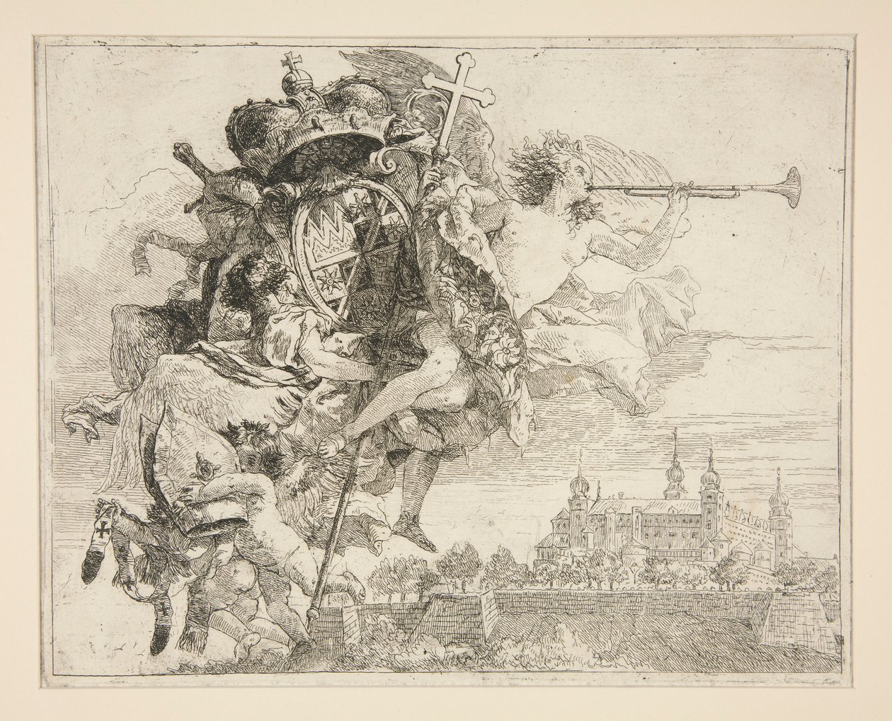 卡尔-菲利浦-冯-格赖芬克劳的武器，选自《飞入埃及》（Idee pittoresche sopra la fuga in Egitto）系列 作者 乔瓦尼·多梅尼科·蒂埃波罗