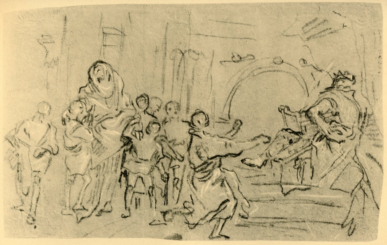 安提阿古斯之前的马加比之母，c1759，1928年 作者 乔瓦尼·多梅尼科·蒂埃波罗