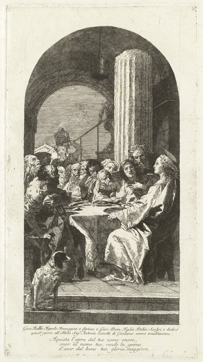 最后的晚餐 作者 Giovanni Domenico Tiepolo 在 Giovanni Battista Tiepolo 之后