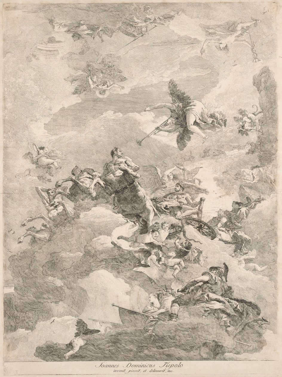 海格力斯的胜利 作者 Giovanni Domenico Tiepolo 在 Giovanni Battista Tiepolo 之后