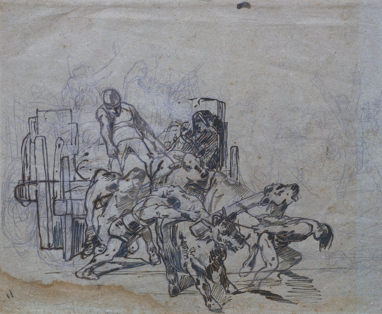 有四头牛的车 作者 乔凡尼·法托里（Giovanni Fattori）