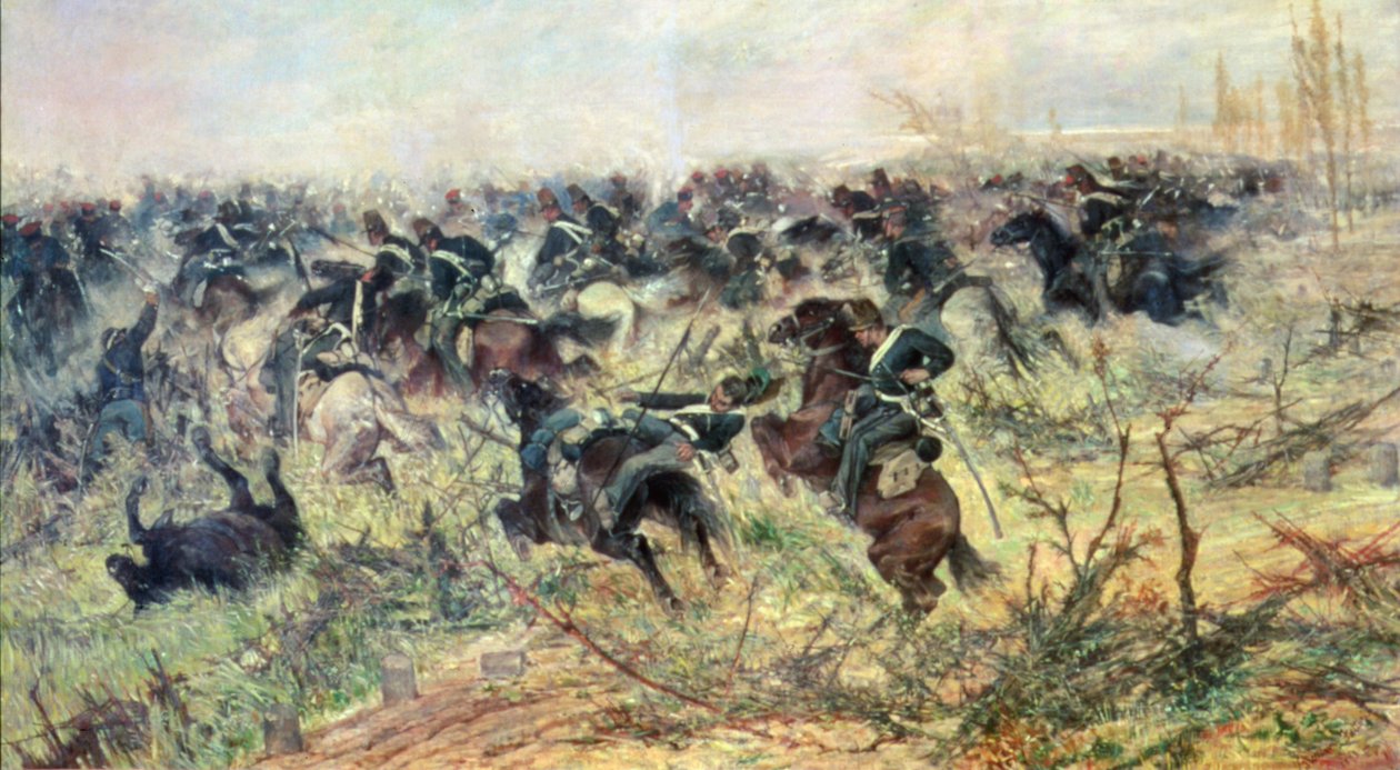 骑兵冲锋 作者 乔凡尼·法托里（Giovanni Fattori）
