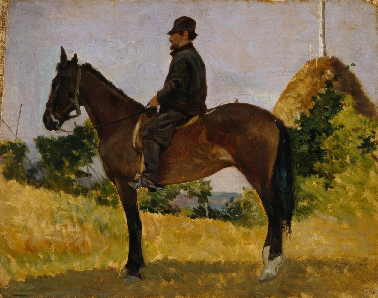 骑马的迭戈·马蒂利 作者 乔凡尼·法托里（Giovanni Fattori）