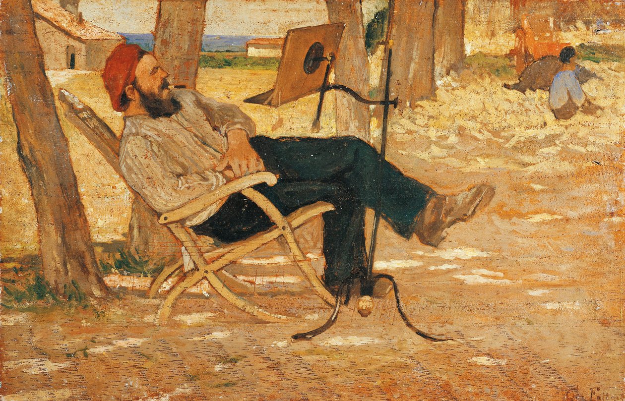 迭戈-马泰利在卡斯蒂利翁切洛 作者 乔凡尼·法托里（Giovanni Fattori）