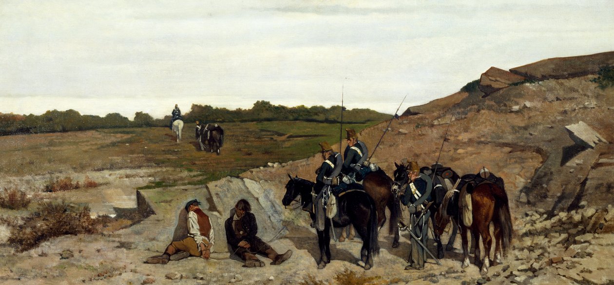 打击强盗运动的情节 作者 乔凡尼·法托里（Giovanni Fattori）