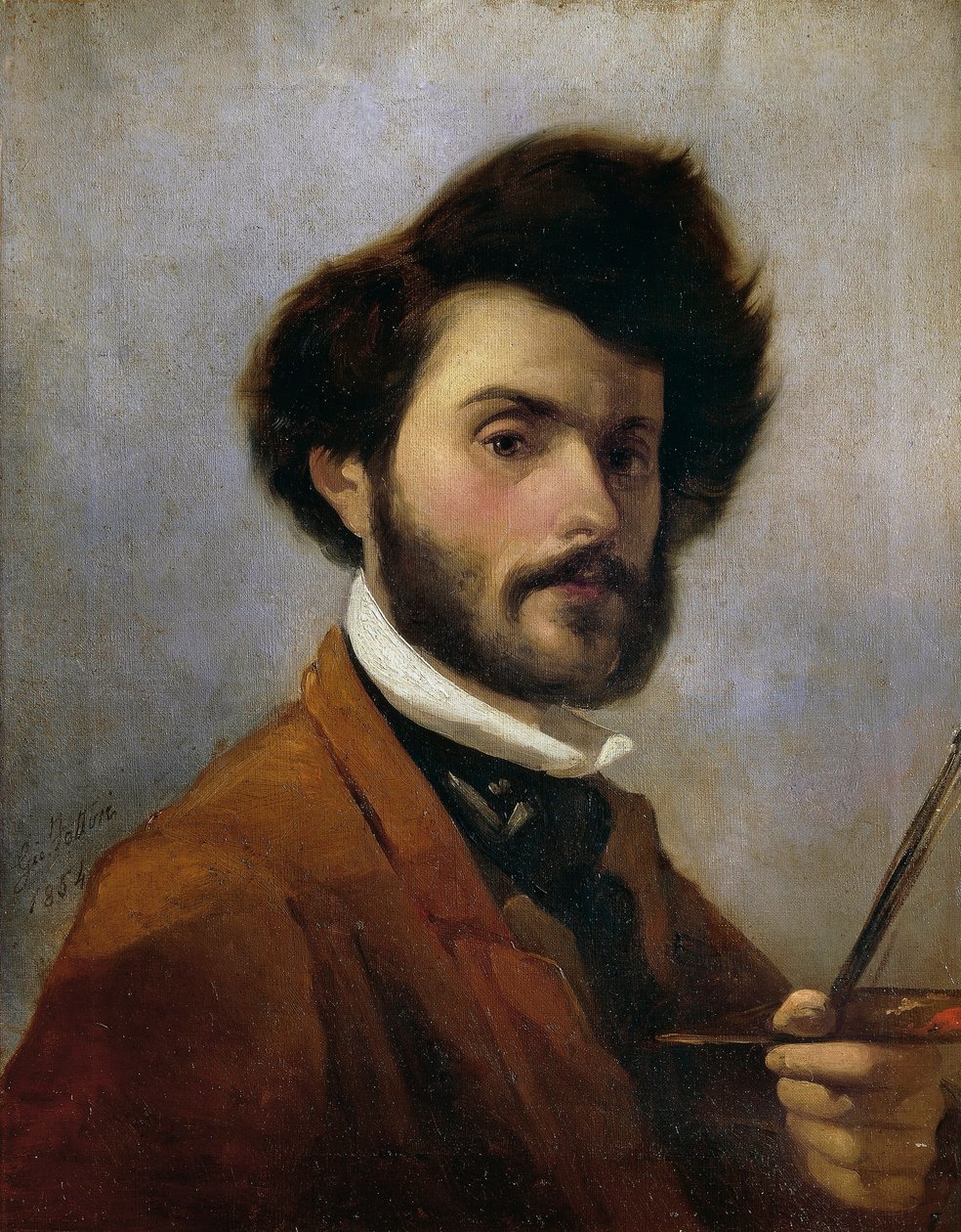 意大利，佛罗伦萨，29岁时的自画像 作者 乔凡尼·法托里（Giovanni Fattori）