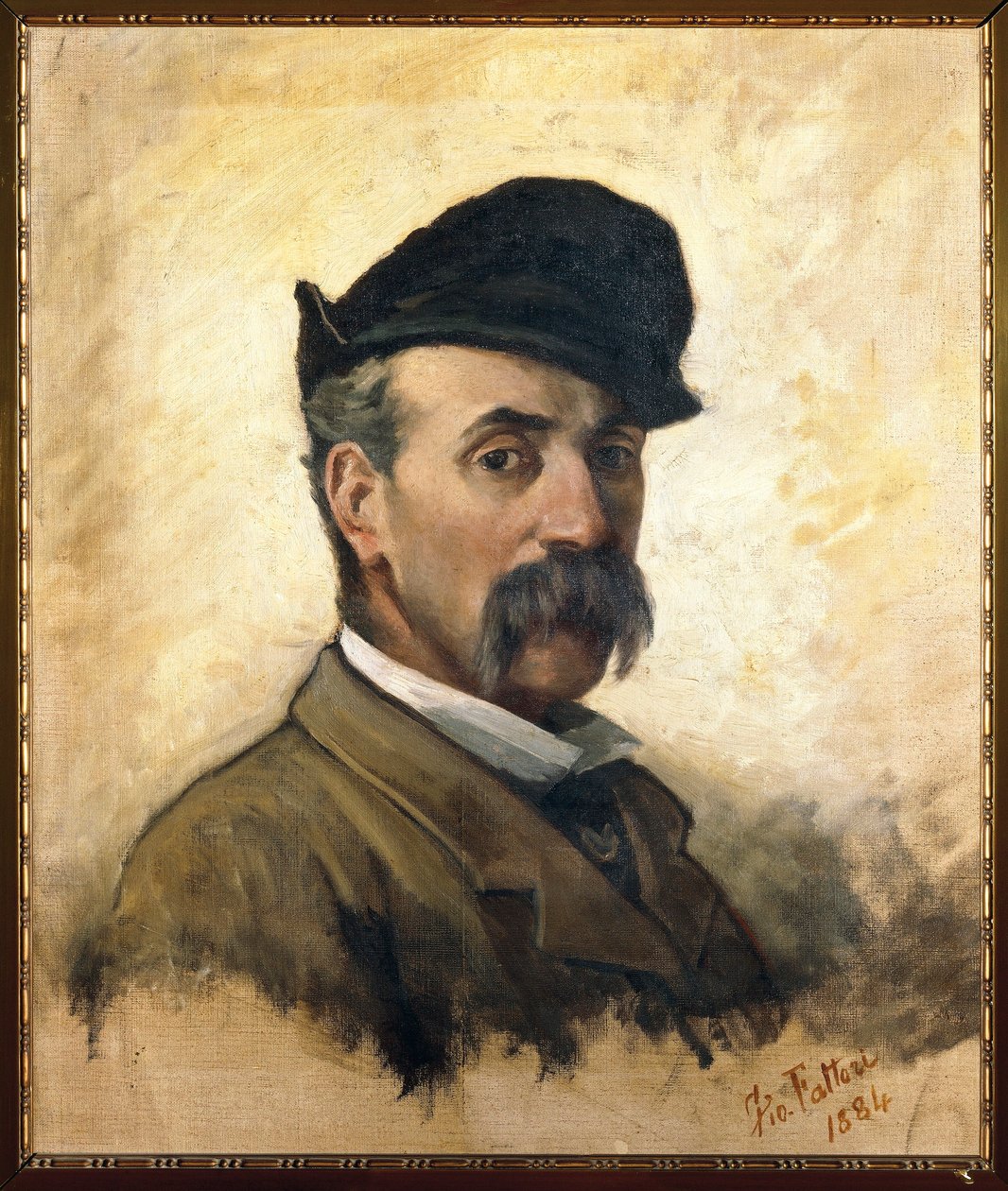 意大利，佛罗伦萨，59岁时的自画像 作者 乔凡尼·法托里（Giovanni Fattori）