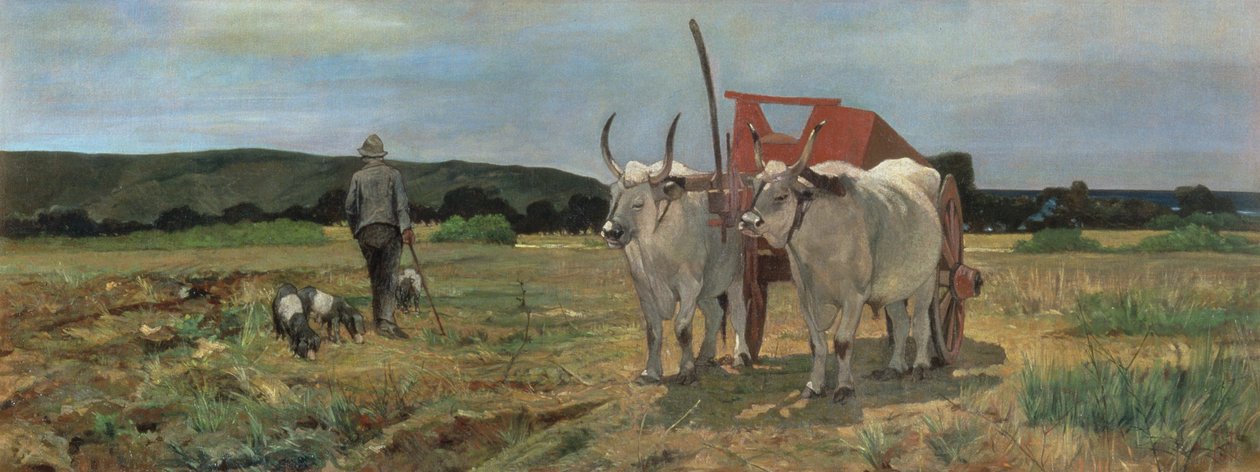 在托斯卡纳Maremma的牛车 作者 乔凡尼·法托里（Giovanni Fattori）