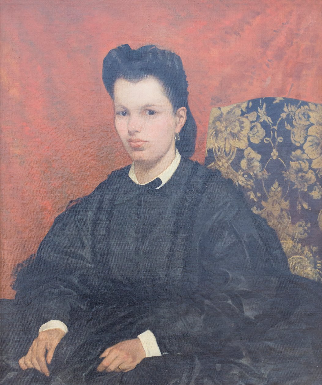 第一任妻子的肖像，c。 1865年，乔瓦尼·法托里（绘画） 作者 乔凡尼·法托里（Giovanni Fattori）